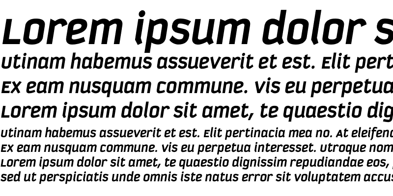 Sample of KautivaUni Bold Italic