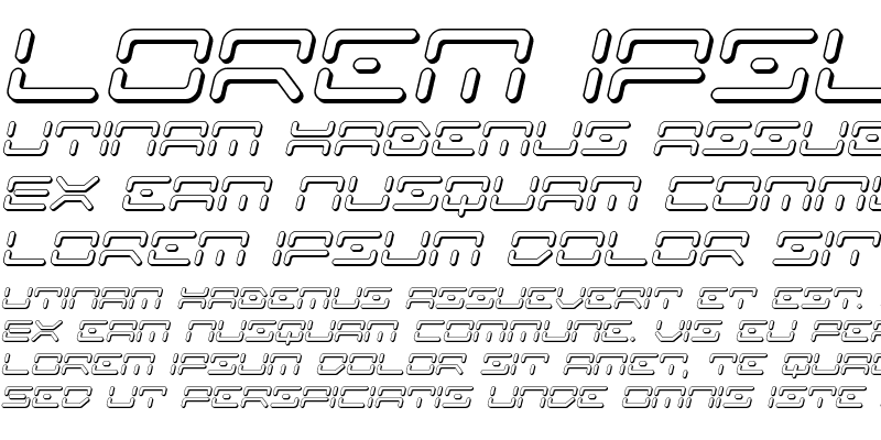 Sample of Kaylon 3D Italic