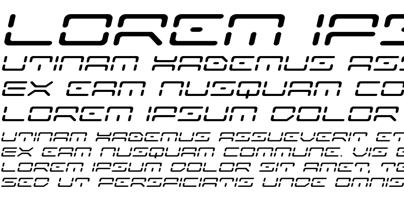 Sample of Kaylon Expanded Italic