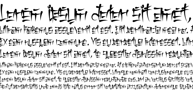 Sample of Keetano Katakana