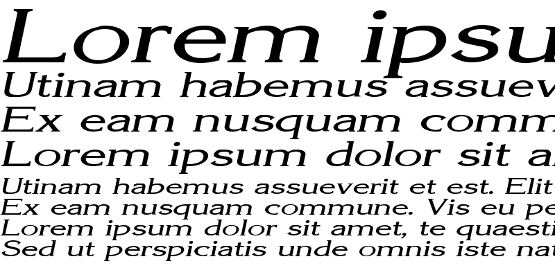 Sample of Keira Extended Italic