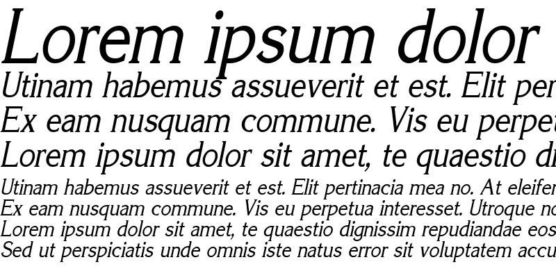 Sample of KeiraCondensed Italic