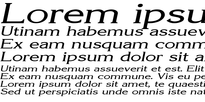 Sample of KeiraExtended Italic