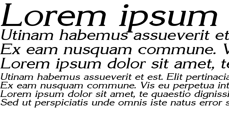 Sample of KeiraWide Italic