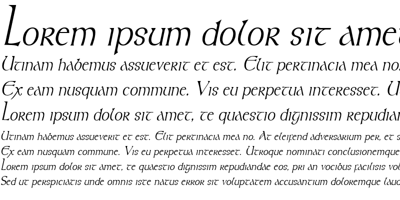 Sample of Kelt Condensed Italic
