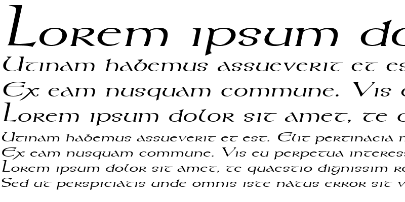 Sample of Kelt Extended Italic