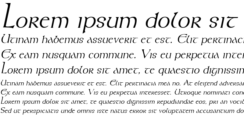 Sample of Kelt Italic