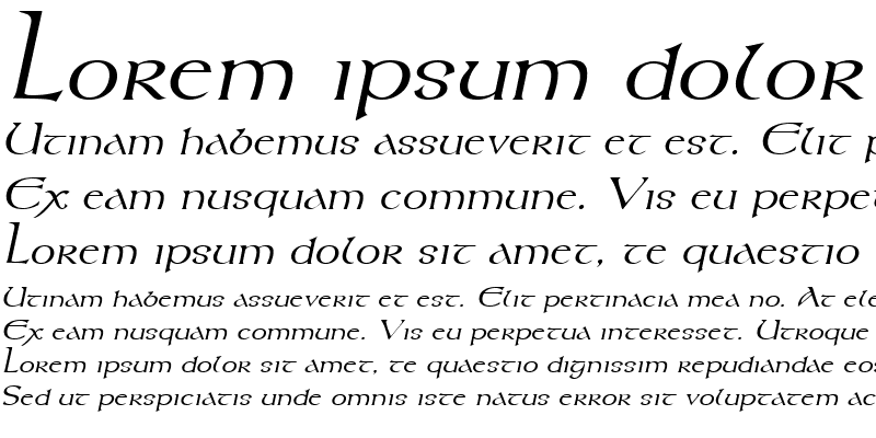 Sample of Kelt Wide Italic