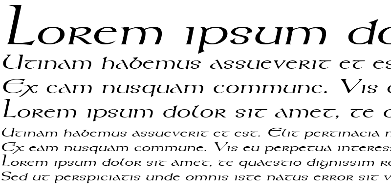 Sample of KeltExtended Italic