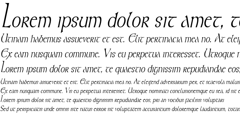 Sample of KeltThin Italic
