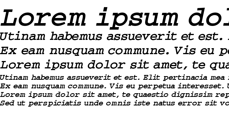 Sample of KerusaSSK Bold Italic