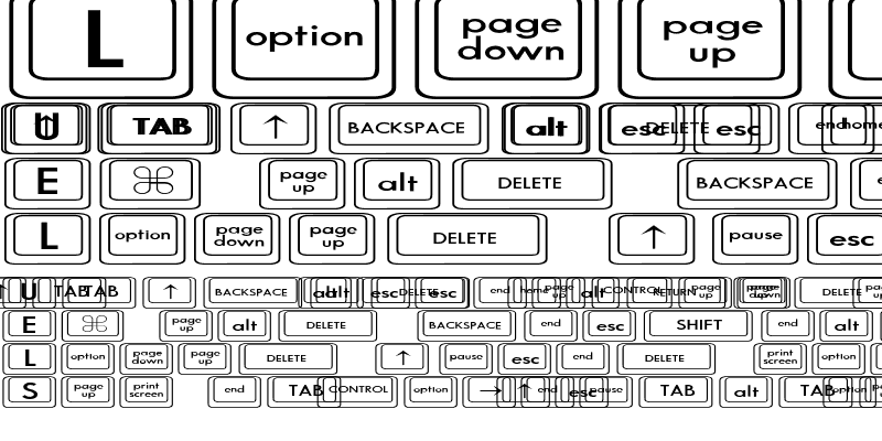 Sample of Keyboard KeysEx Expanded Regular