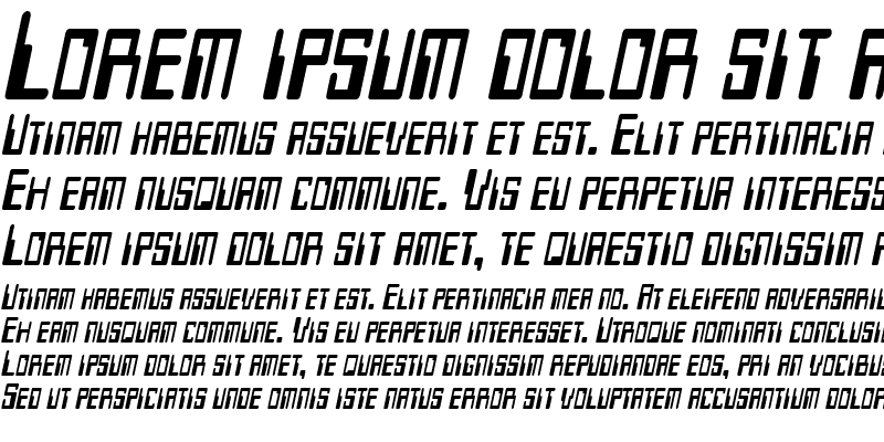 Sample of KeysCondensed Italic