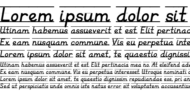 Sample of KG Primary Italics Lined