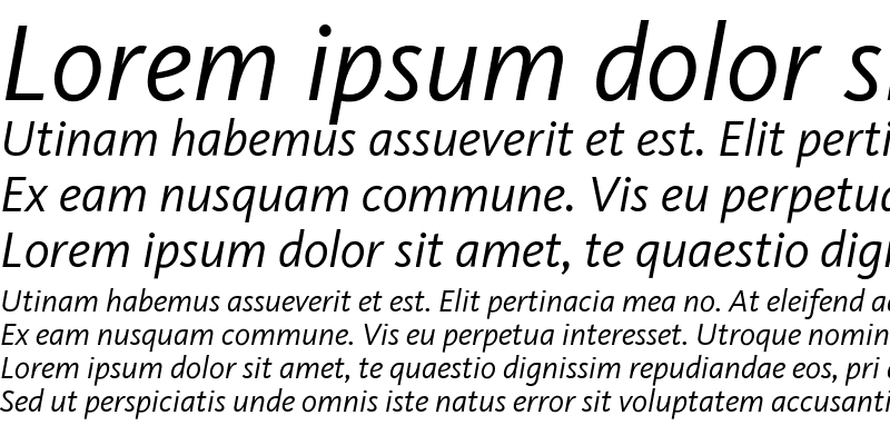 Sample of Kievit Regular Italic