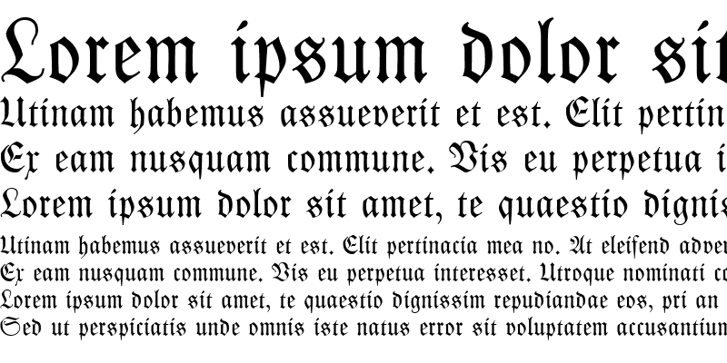 Sample of Kleist-Fraktur Regular