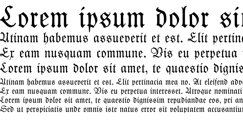 Sample of Kleist-Fraktur Zierbuchstaben Regular