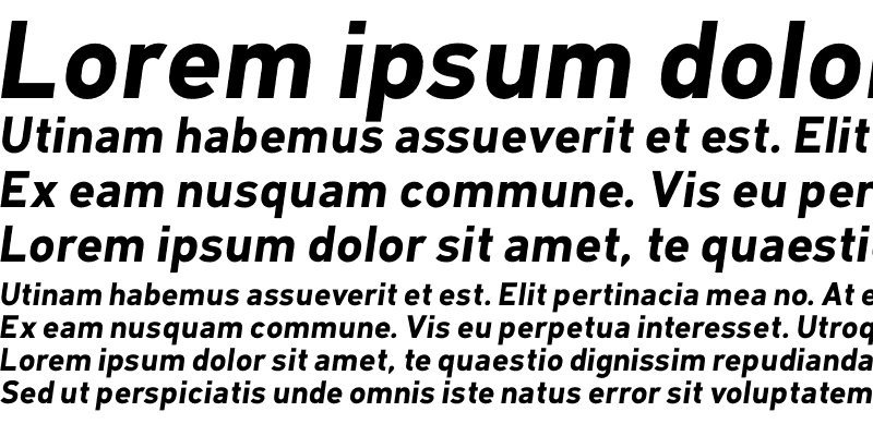 Sample of Klima Bold Italic