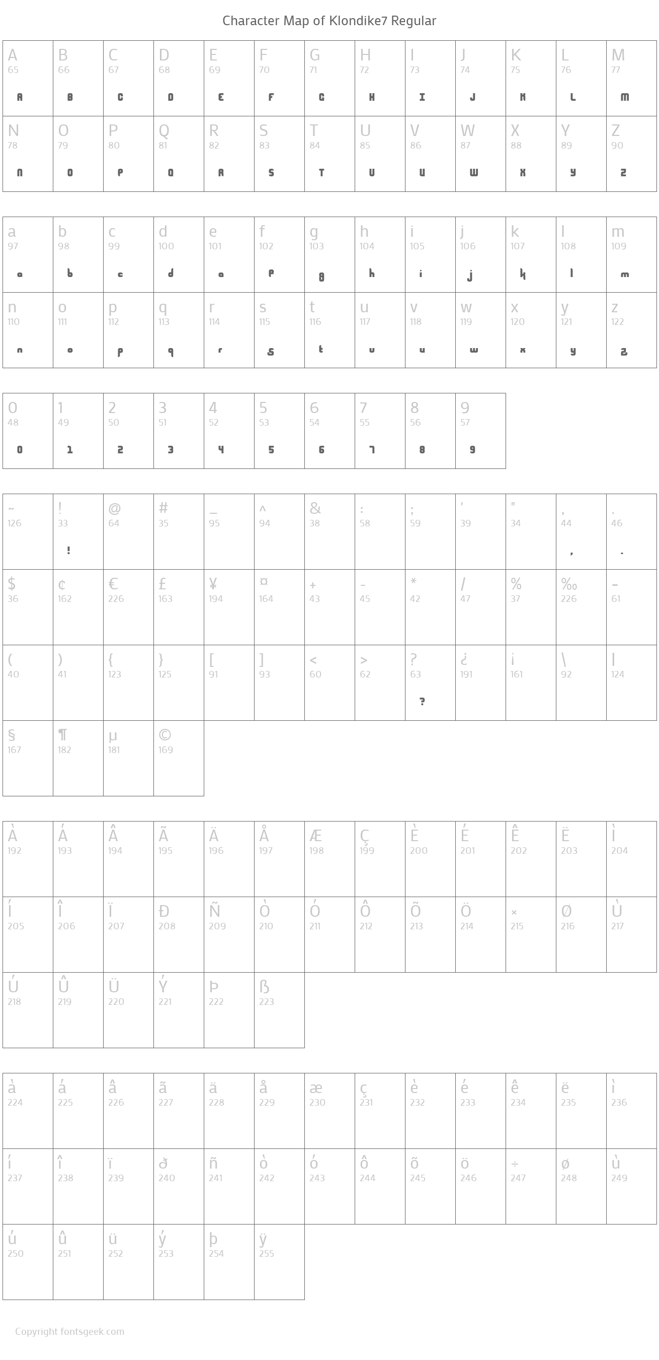 Klondike7 Font Download For Free, View Sample Text, Rating And More