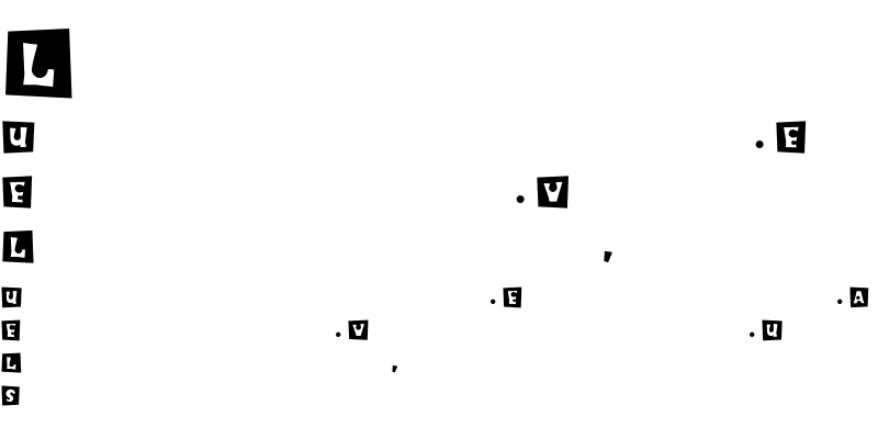 Sample of Knobcheese Initials Regular