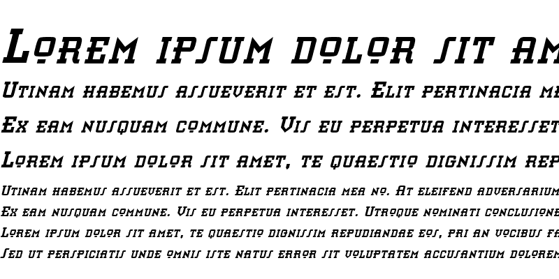 Sample of Knomen Italic