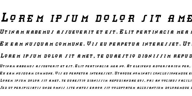 Sample of KnomenCondensed Italic