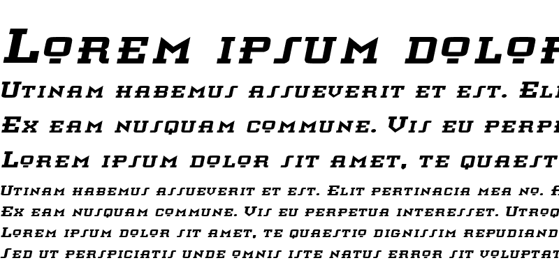 Sample of KnomenExtended Italic