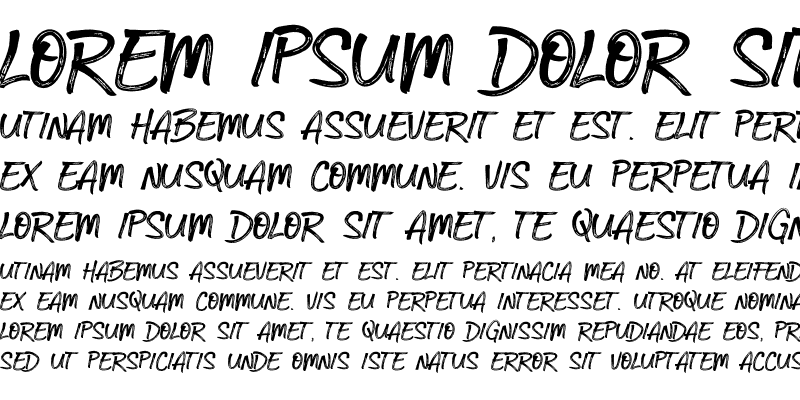 Sample of KOBAR FONT