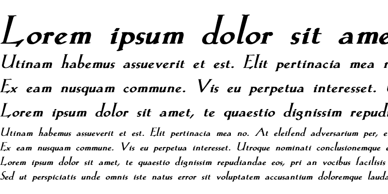 Sample of KochRoman Bold Italic
