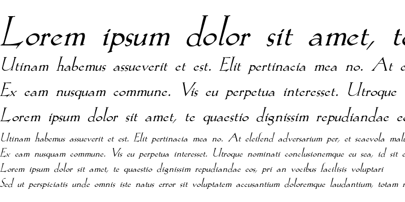 Sample of KochRoman Italic
