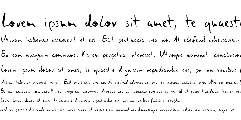 Sample of Koeckis Handwriting