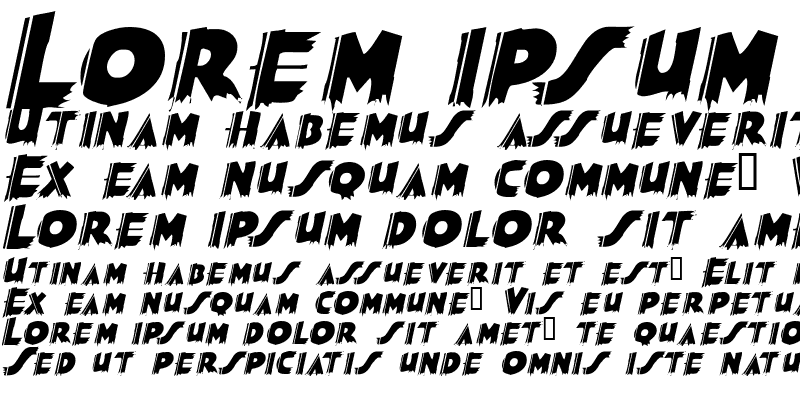 Sample of KokamaSCapsSSK Italic