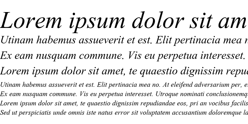 Sample of Kokila Italic