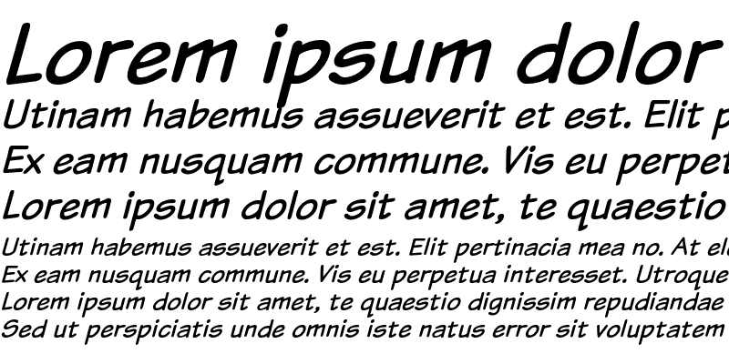 Sample of Komika Text Italic