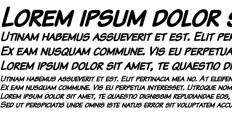 Sample of Komika Text Kaps Bold Italic