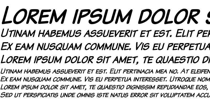 Sample of Komika Text Kaps Italic