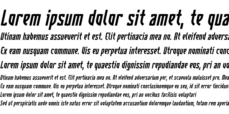 Sample of Komunique Bold Italic