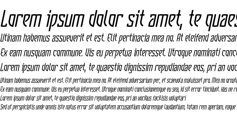 Sample of Komunique Italic