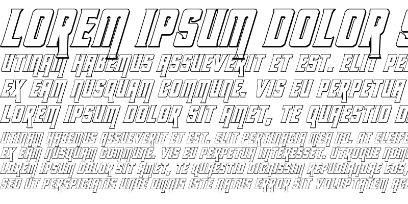 Sample of Kondor 3D Italic