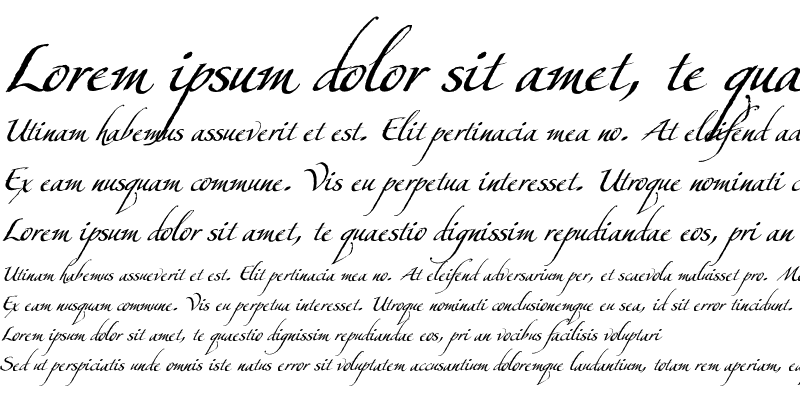 Sample of Konstantin Script Aa Regular