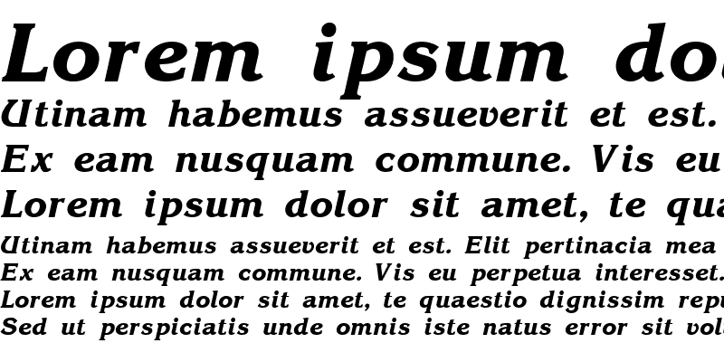 Sample of Korinna Bold-Italic