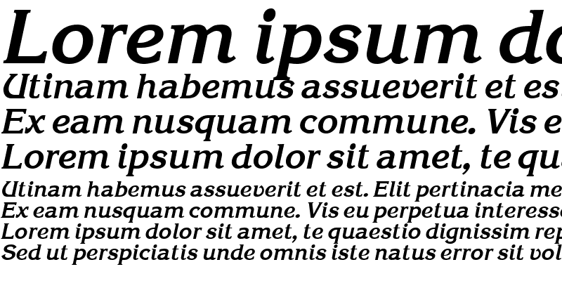 Sample of Korinna Bold Italic