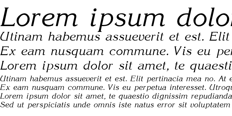 Sample of Korinna Italic