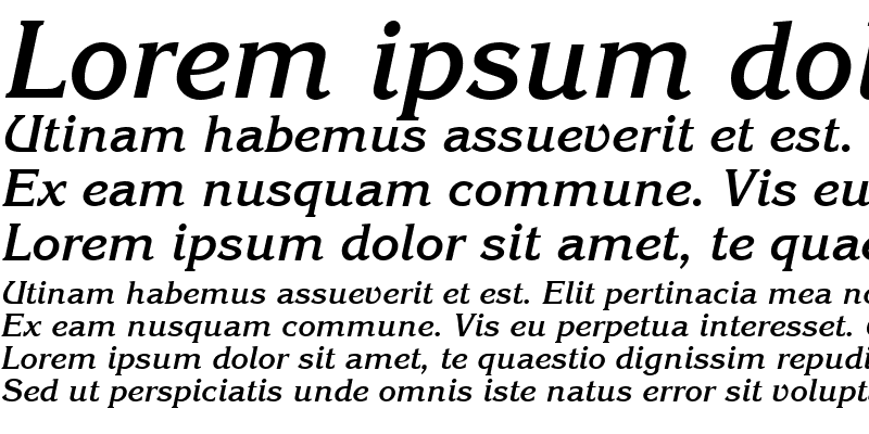 Sample of Korinna LT Bold Italic