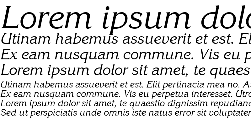 Sample of Korinna LT Italic