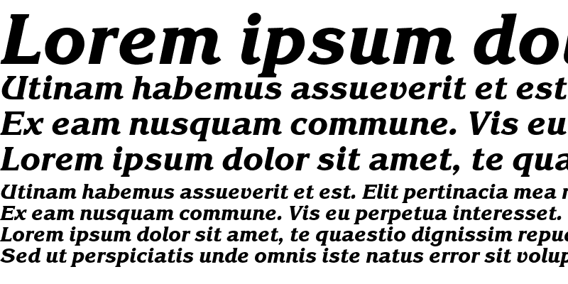 Sample of KorinnaBlackCTT Italic