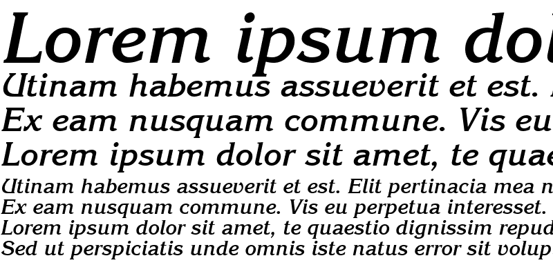 Sample of KorinnaKursiv Bold