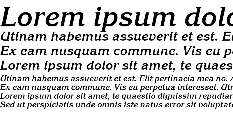 Sample of Korinth Bold Italic