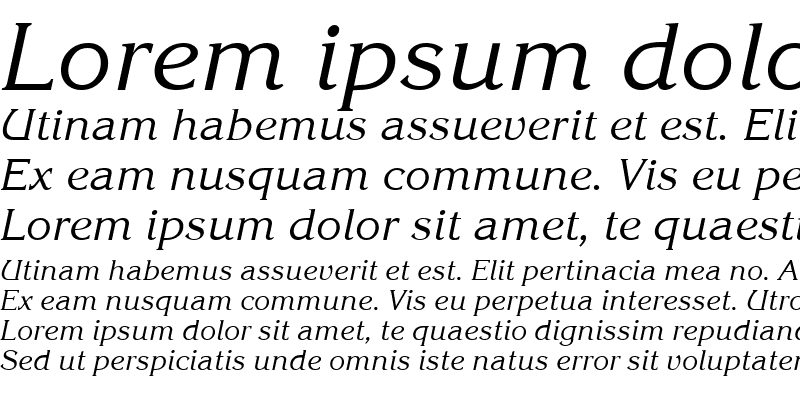 Sample of Korinth Italic