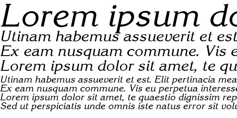 Sample of Korinthia Italic
